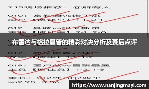 布雷达与格拉夏普的精彩对决分析及赛后点评